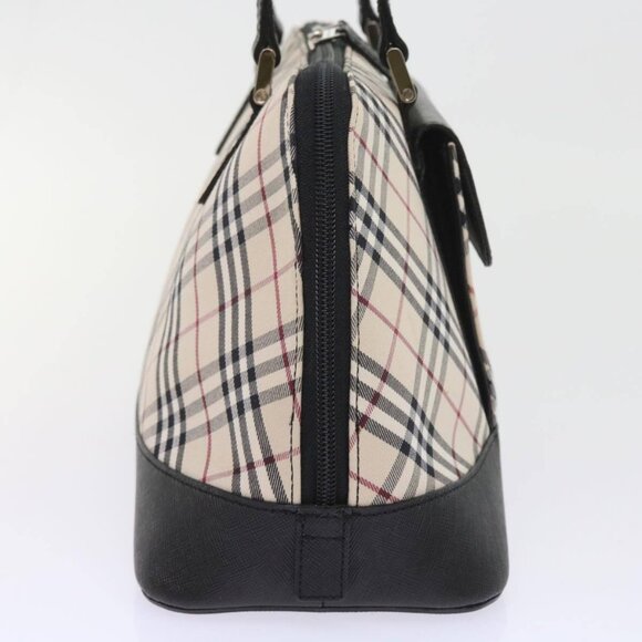 BURBERRY Nova Check Hand Bag Nylon Canvas Beige Auth - Picture 5 of 16